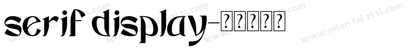 serif display字体转换